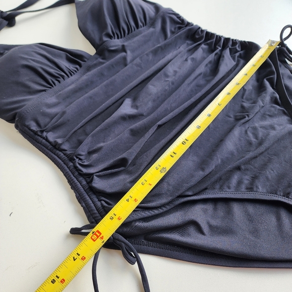 DKNY Women's BLACK Adjustable Side Halter One-Piece Swimsuit US 12 - Picture 10 of 16
